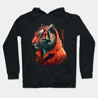 Pop Culture Tiger Wearing Hoodie Hoodie